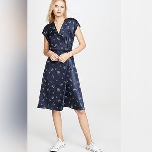 Joie Bethwyn B, Midnight Blue Heart Silk Dress